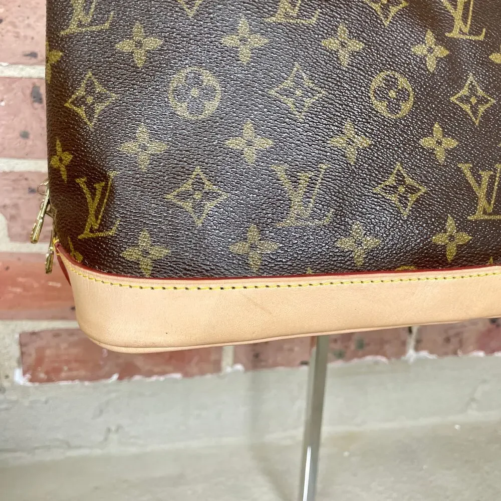 Louis Vuitton Vintage Alma Monogram PM Bag Purse Handbag Hand NEW VACHETTA